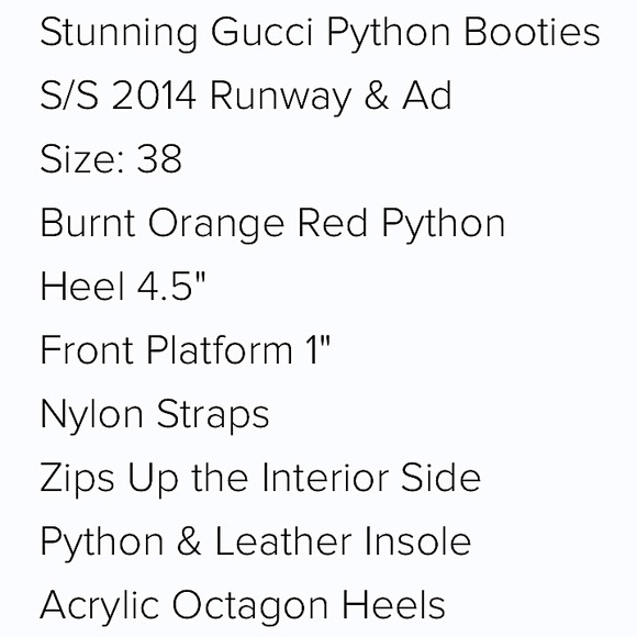 GUCCI NICKI MINAJ RARE Olympia Red Python Heels 38 - Picture 5 of 16